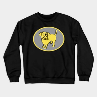 Illuminating Dog on Ultimate Gray Oval Crewneck Sweatshirt